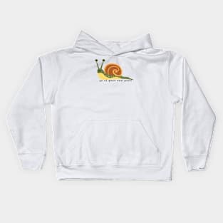 go at your own pace Kids Hoodie